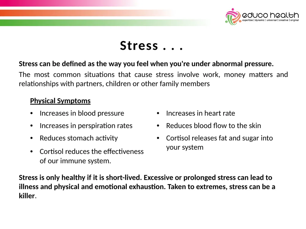 Stress Awareness House Keeping & Introductions - slide 5 of 34