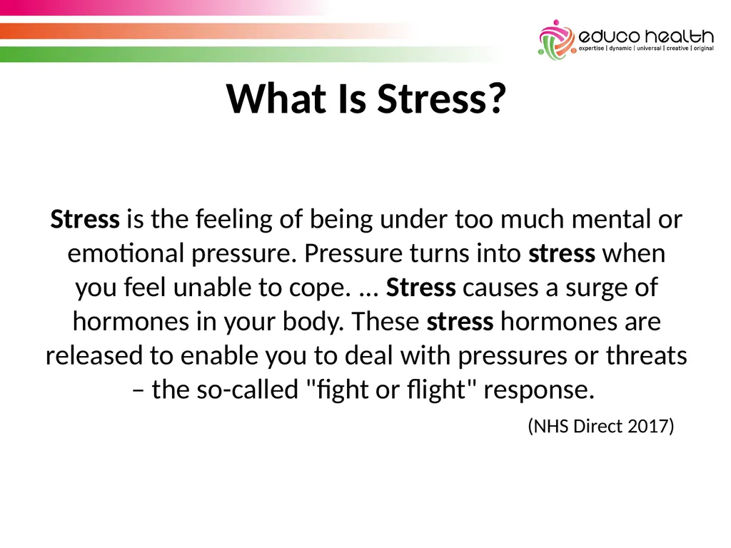 Stress Awareness House Keeping & Introductions - slide 4 of 34