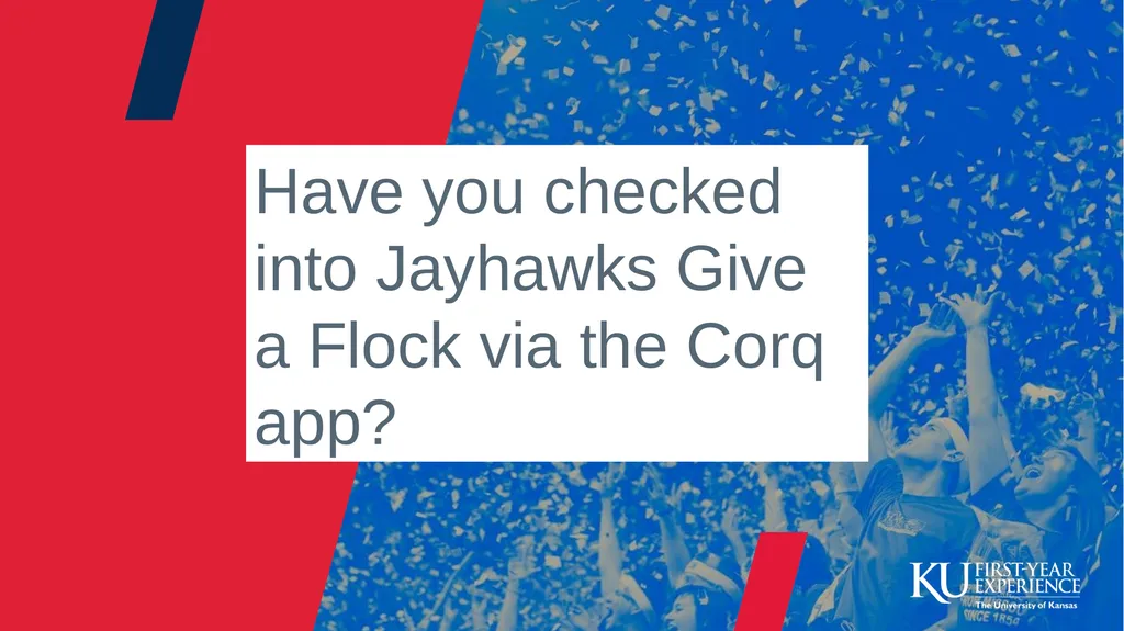 Have you checked into Jayhawks Give a Flock via - slide 1 of 50