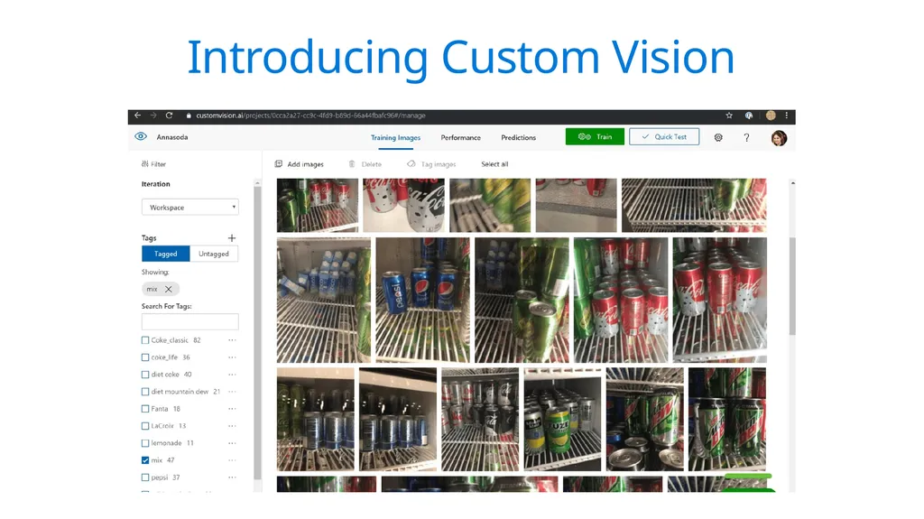 Introduction to AI with Custom Vision Presented - slide 10 of 16