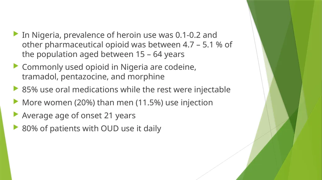 Opioid use disorders: presentations and - slide 8 of 42