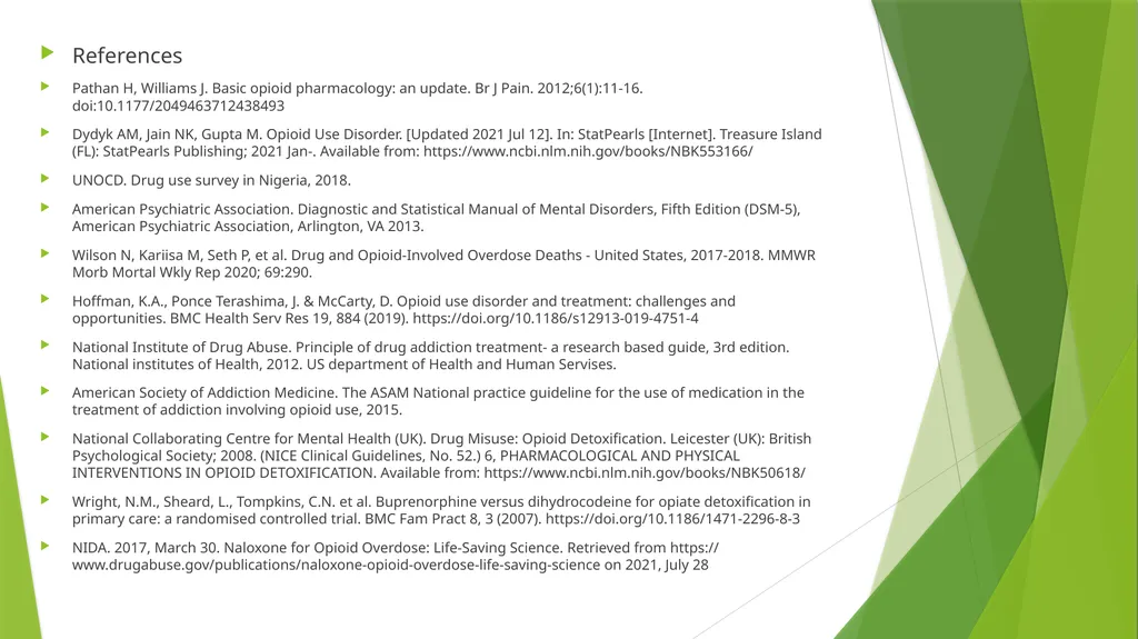 Opioid use disorders: presentations and - slide 42 of 42