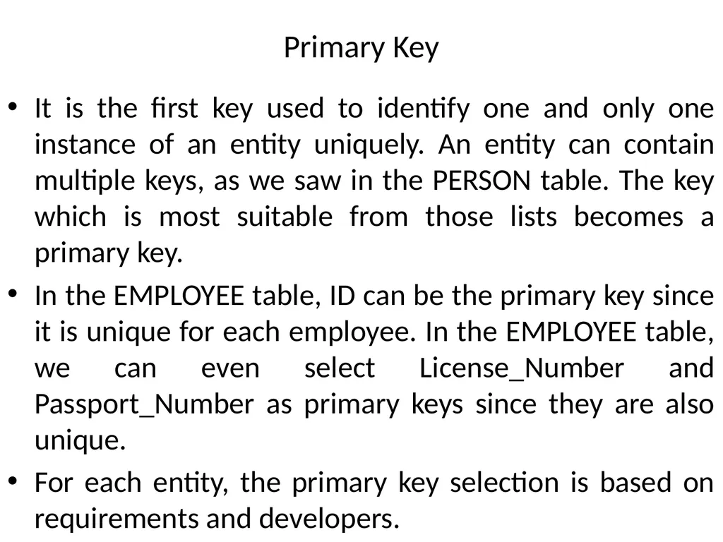 Keys Keys Keys play an important role in the - slide 5 of 57