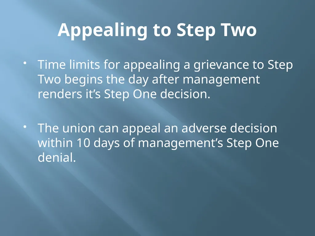 Grievance Time Limits Where Does Time Begin? With - slide 6 of 11