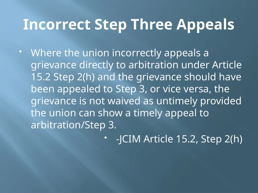 Grievance Time Limits Where Does Time Begin? With - slide 10 of 11