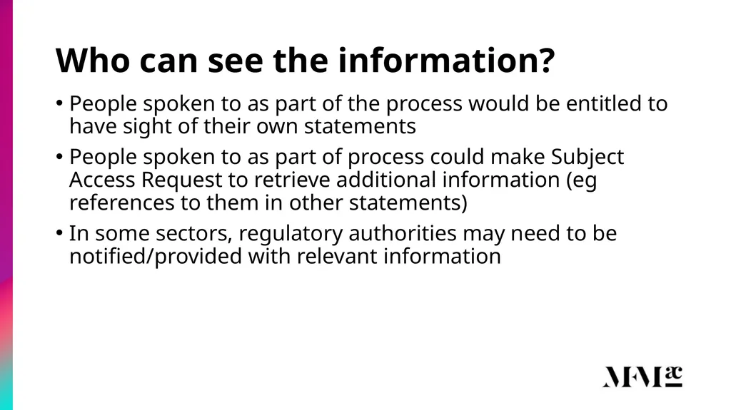 Conducting disciplinary & grievance investigations - slide 18 of 21