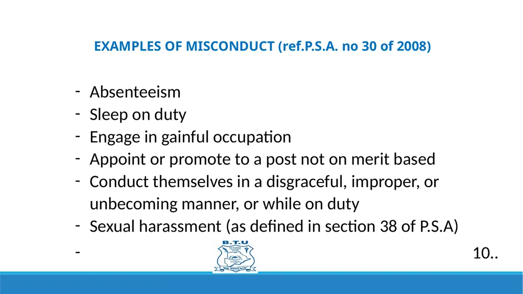 GRIEVANCES AND DISCIPLINARY PROCEDURES Prepared by - slide 9 of 21