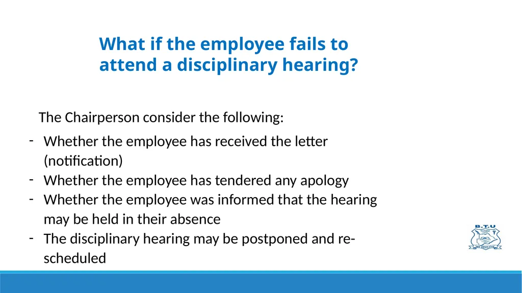 GRIEVANCES AND DISCIPLINARY PROCEDURES Prepared by - slide 13 of 21