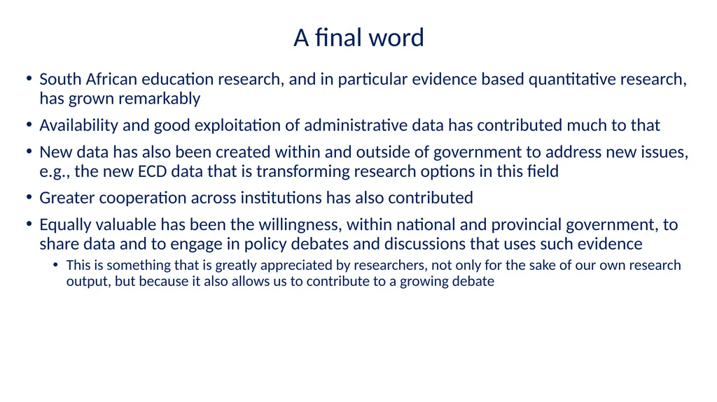 Some current educational issues Servaas van der - slide 26 of 26