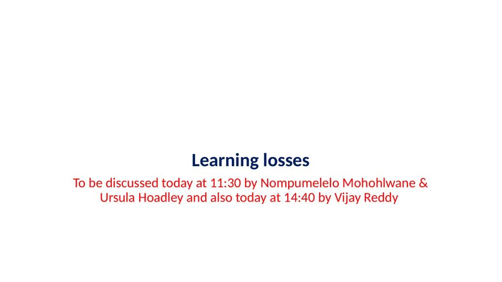 Some current educational issues Servaas van der - slide 11 of 26