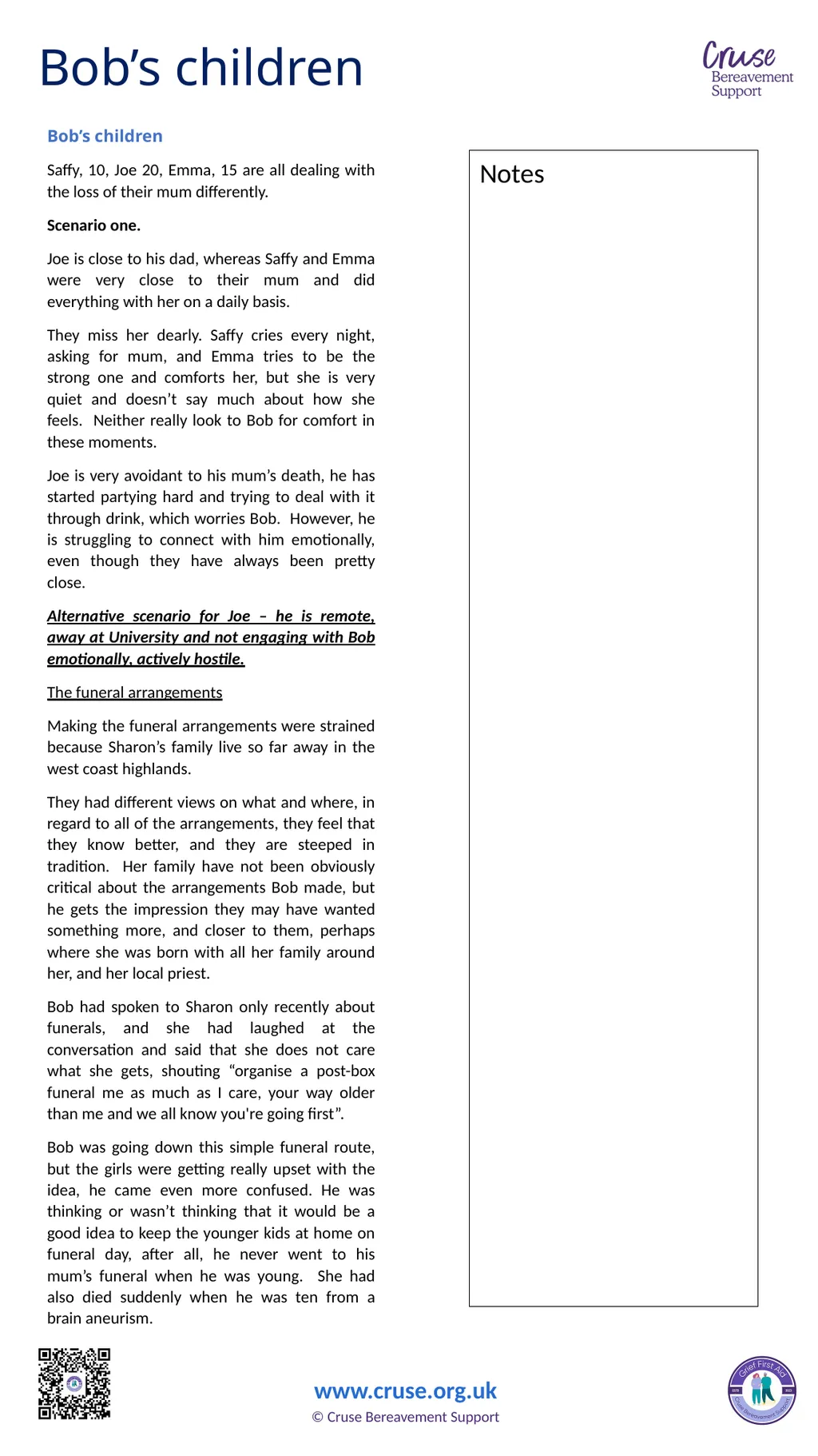 Module 1 Grief First Aid – Handout’s How to use - slide 6 of 12