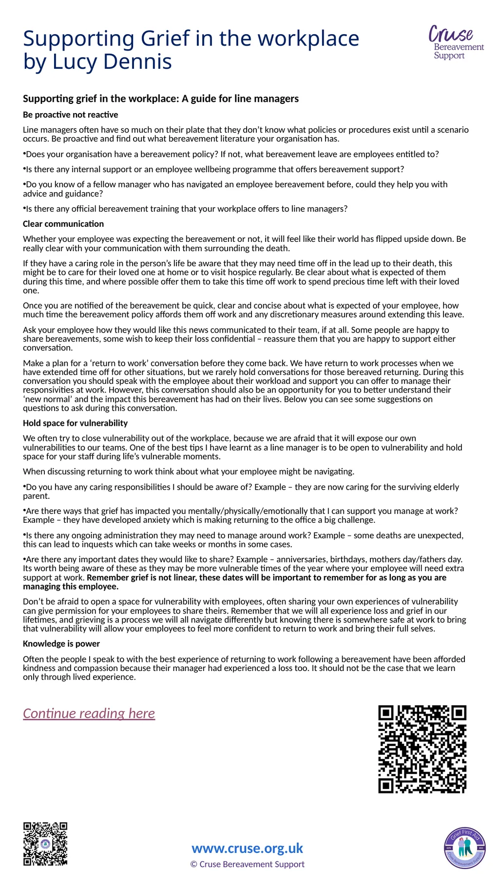 Module 1 Grief First Aid – Handout’s How to use - slide 9 of 12