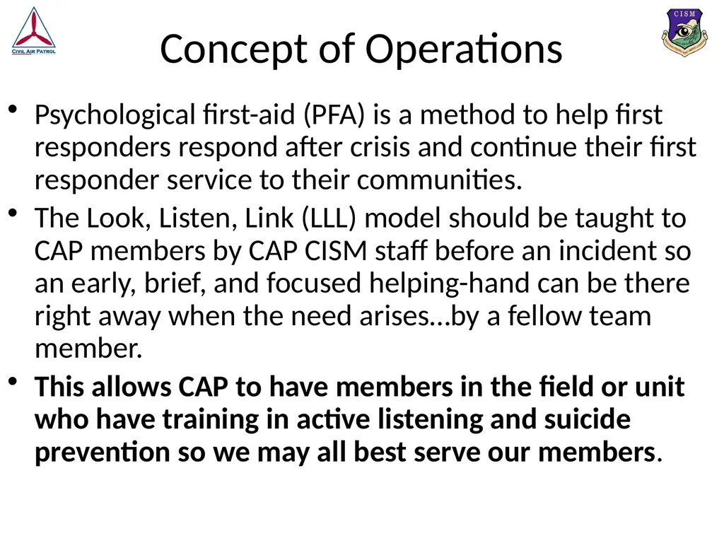 Look, Listen, and Link (LLL) Basic Psychological - slide 2 of 37