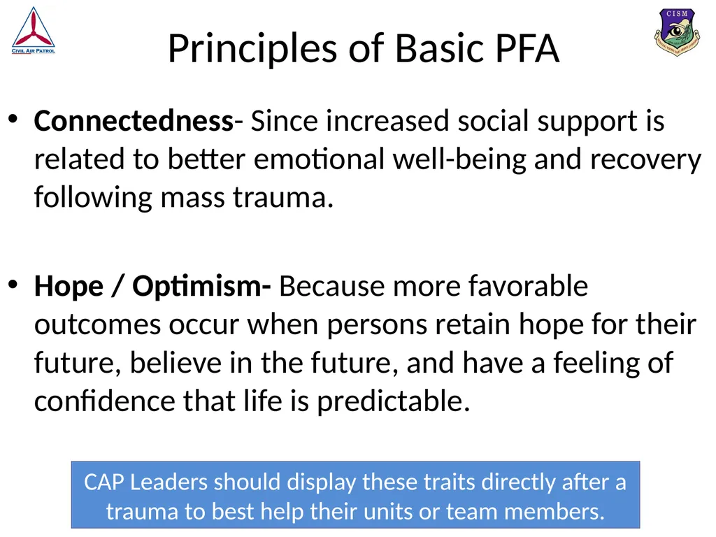 Look, Listen, and Link (LLL) Basic Psychological - slide 9 of 37