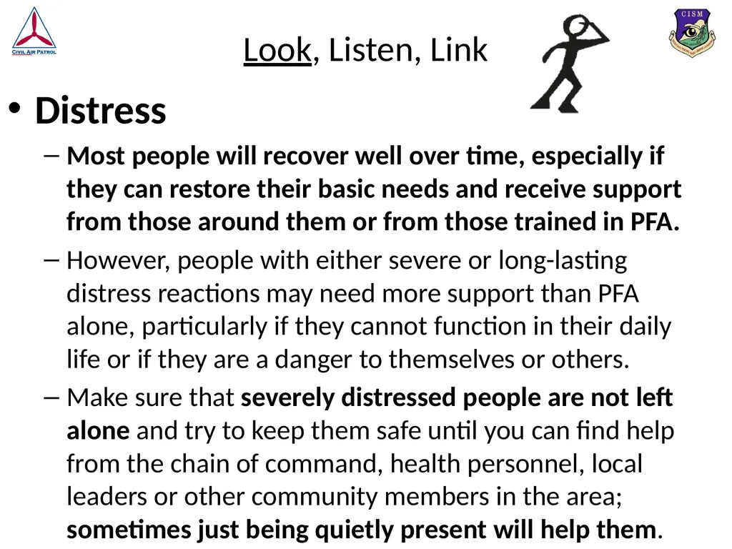Look, Listen, and Link (LLL) Basic Psychological - slide 13 of 37