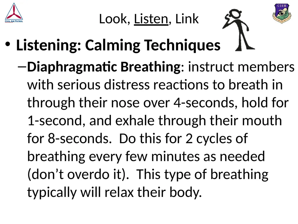 Look, Listen, and Link (LLL) Basic Psychological - slide 19 of 37