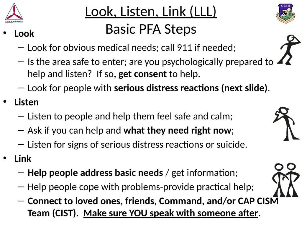 Look, Listen, and Link (LLL) Basic Psychological - slide 10 of 37