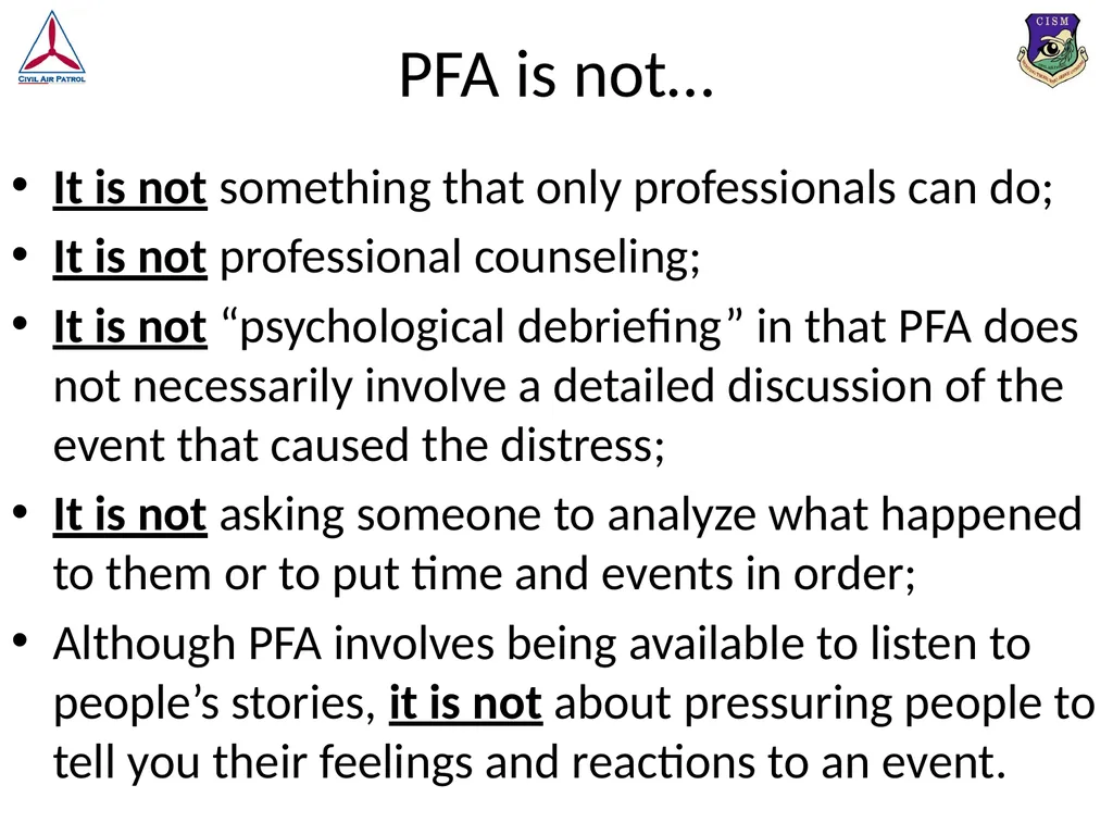 Look, Listen, and Link (LLL) Basic Psychological - slide 7 of 37