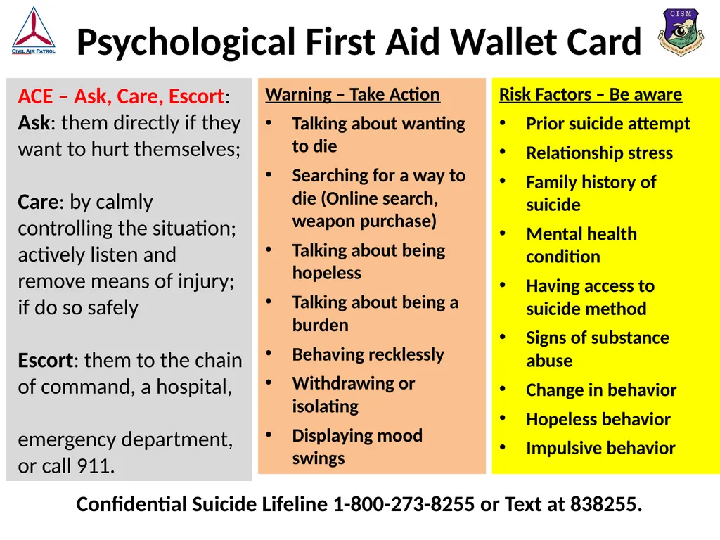 Look, Listen, and Link (LLL) Basic Psychological - slide 28 of 37