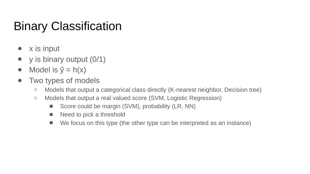 Evaluation Metrics CS229 Yining Chen (Adapted from - slide 4 of 31