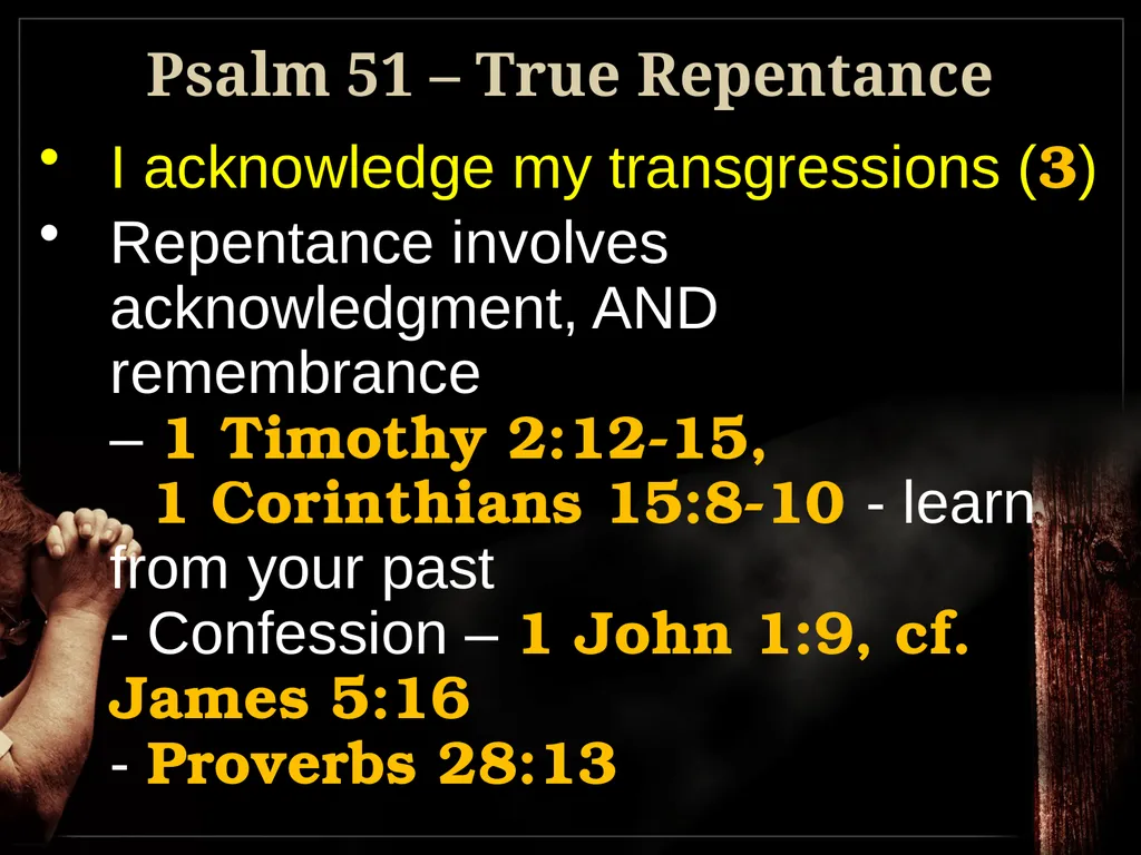 Understanding True Repentance 2 Corinthians 7:9-11 - slide 12 of 25