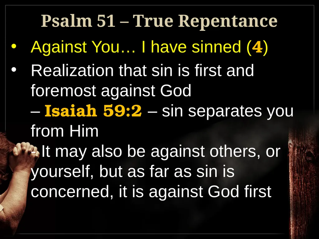 Understanding True Repentance 2 Corinthians 7:9-11 - slide 13 of 25