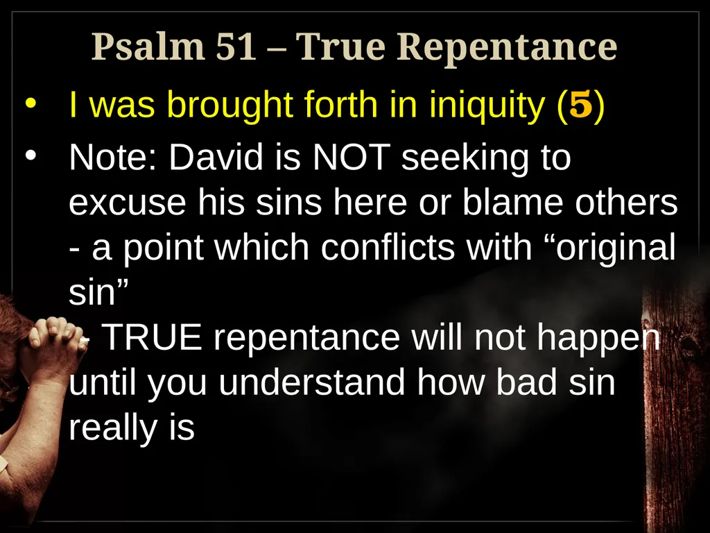 Understanding True Repentance 2 Corinthians 7:9-11 - slide 15 of 25