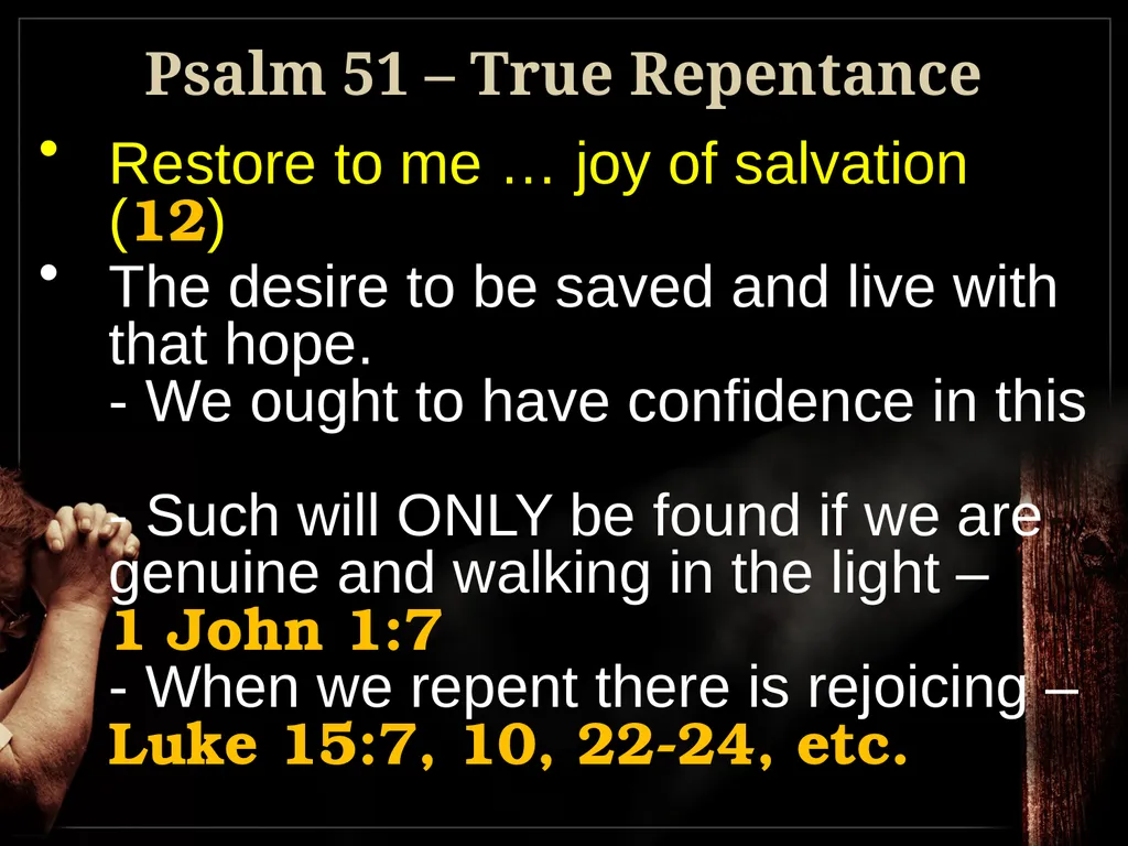 Understanding True Repentance 2 Corinthians 7:9-11 - slide 20 of 25