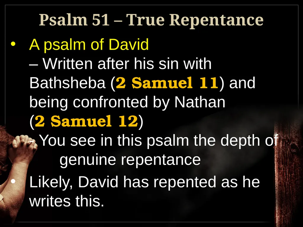 Understanding True Repentance 2 Corinthians 7:9-11 - slide 9 of 25