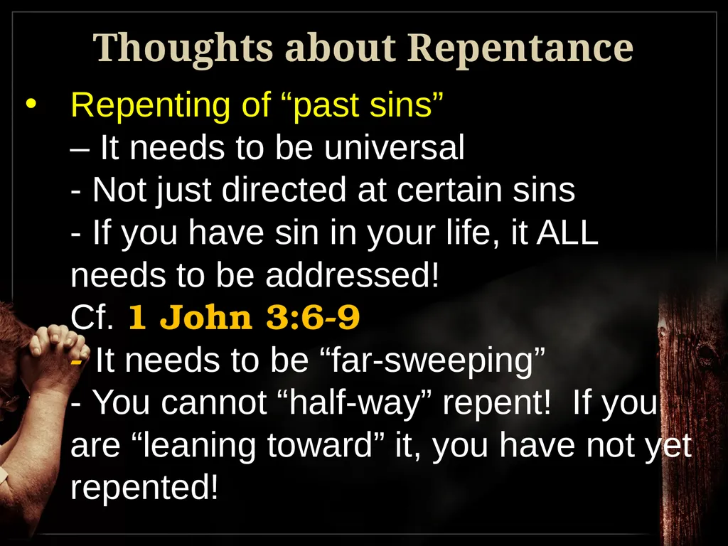 Understanding True Repentance 2 Corinthians 7:9-11 - slide 8 of 25