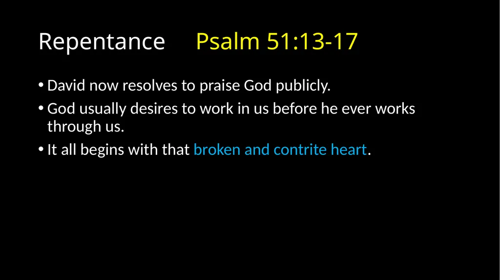 Repentance Psalm 51 Repentance Introduction - slide 32 of 44