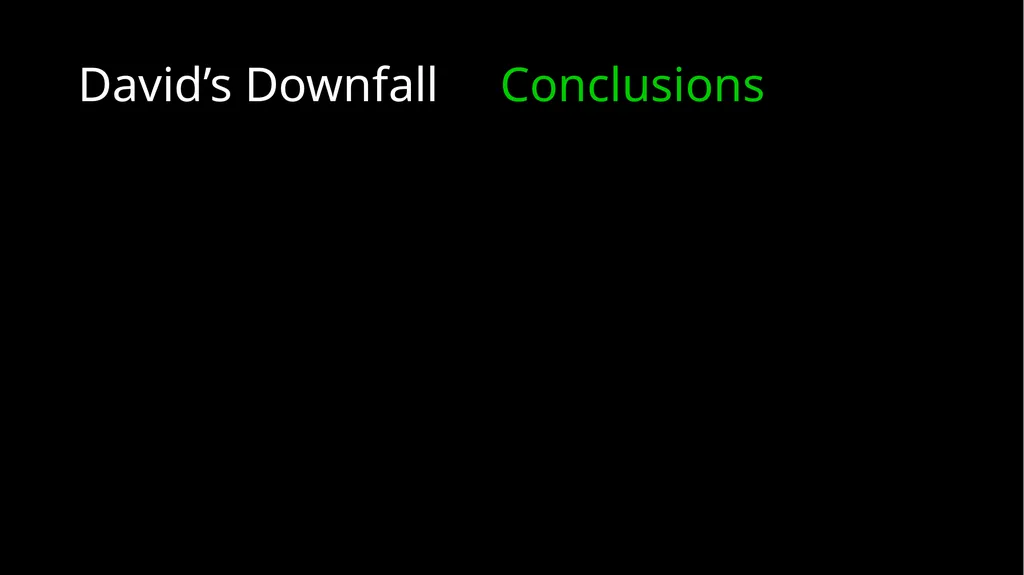 David’s Downfall 2 Samuel 11 – 12 David’s Downfall - slide 40 of 47