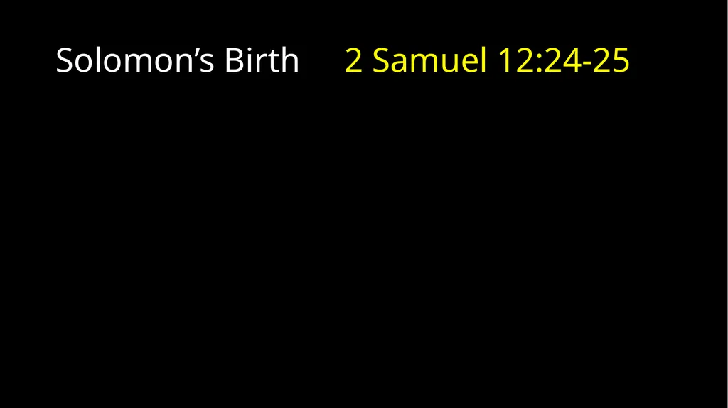David’s Downfall 2 Samuel 11 – 12 David’s Downfall - slide 24 of 47
