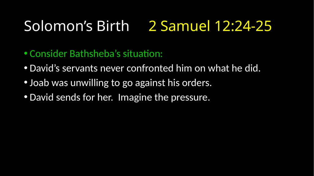 David’s Downfall 2 Samuel 11 – 12 David’s Downfall - slide 27 of 47