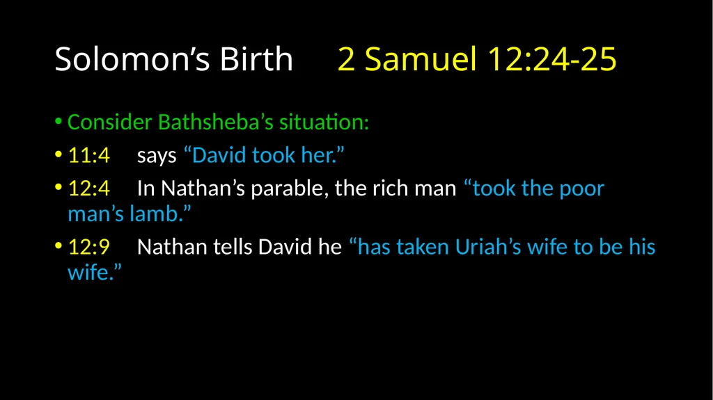 David’s Downfall 2 Samuel 11 – 12 David’s Downfall - slide 28 of 47