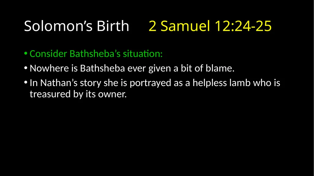 David’s Downfall 2 Samuel 11 – 12 David’s Downfall - slide 29 of 47