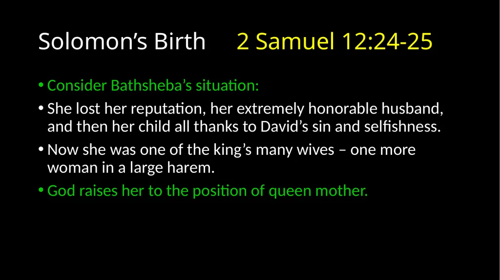 David’s Downfall 2 Samuel 11 – 12 David’s Downfall - slide 31 of 47