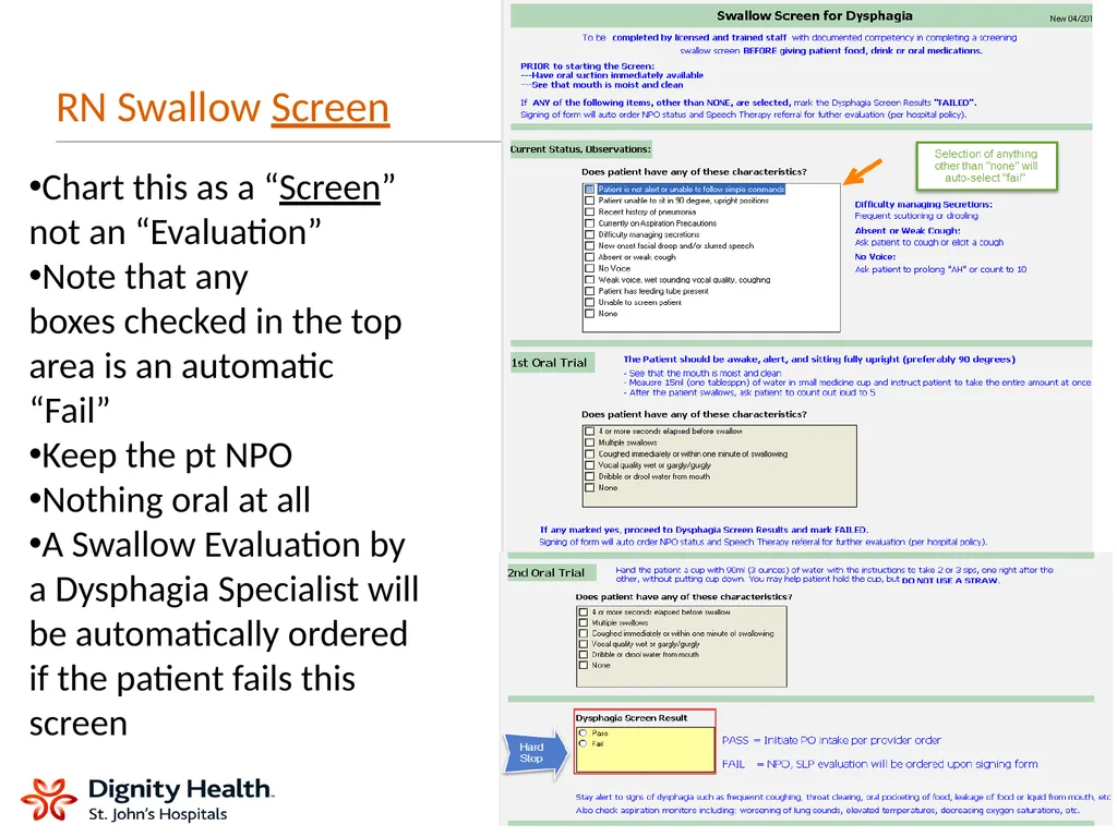 BEDSIDE SWALLOW SCREEN FOR DYSPHAGIA Laura Cowen - slide 9 of 18