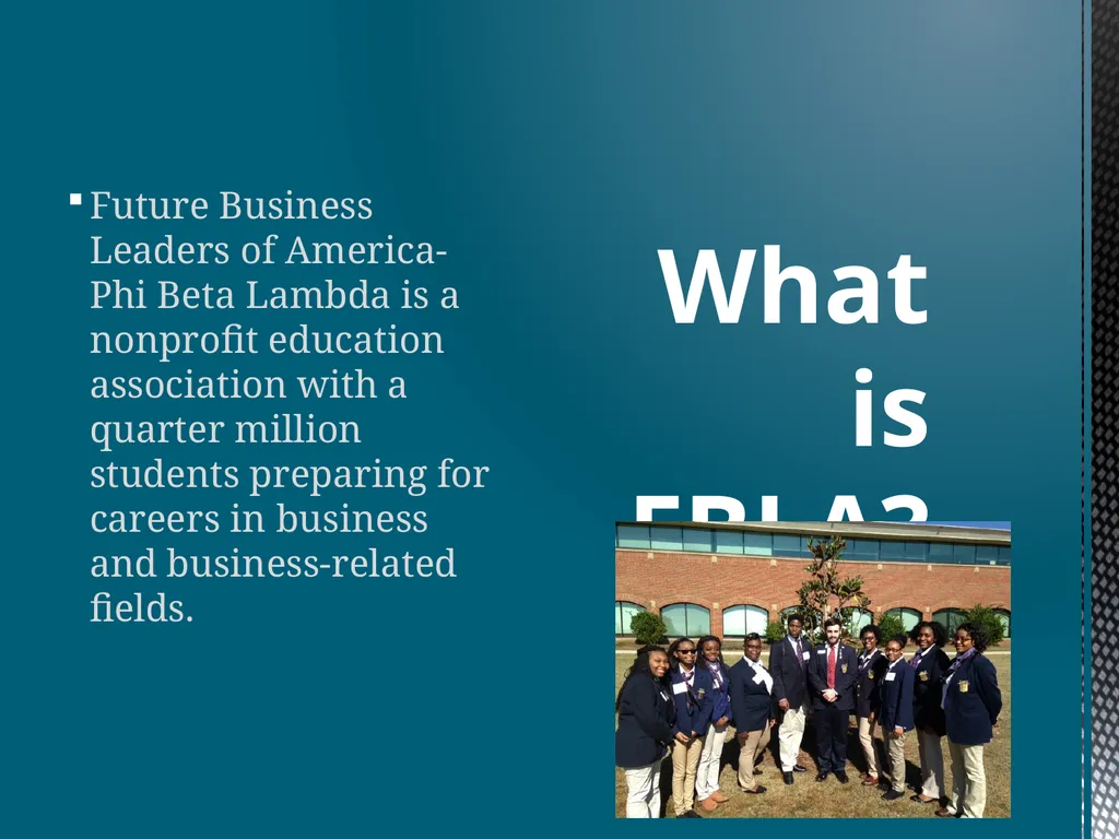 Future Business Leaders of America-Phi Beta Lambda - slide 2 of 21