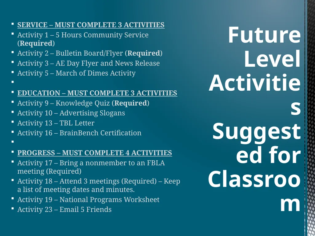 Future Business Leaders of America-Phi Beta Lambda - slide 18 of 21
