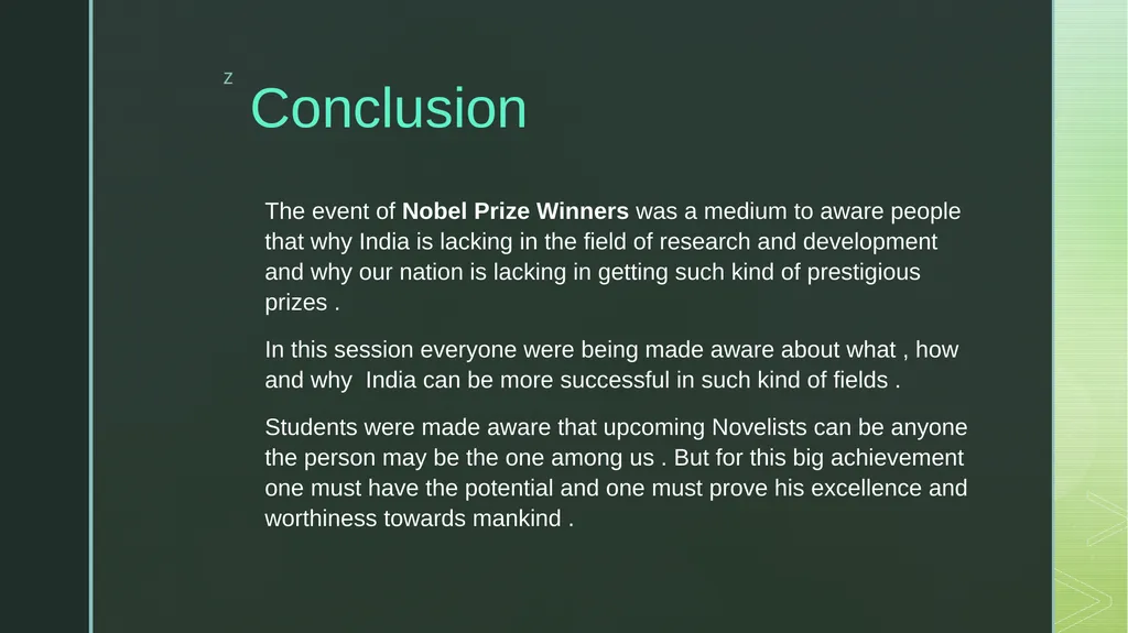 AN INTERACTIVE SESSION ON NOBEL PRIZE WINNERS Date - slide 9 of 11