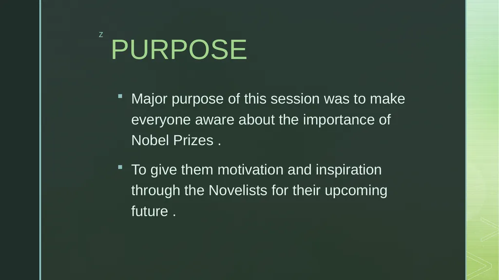 AN INTERACTIVE SESSION ON NOBEL PRIZE WINNERS Date - slide 6 of 11