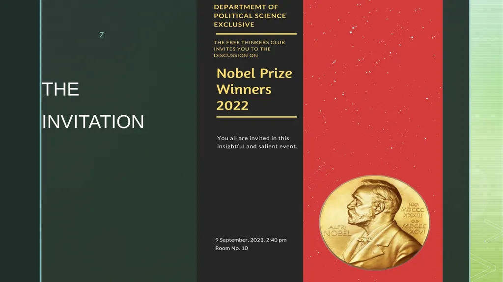 AN INTERACTIVE SESSION ON NOBEL PRIZE WINNERS Date - slide 3 of 11