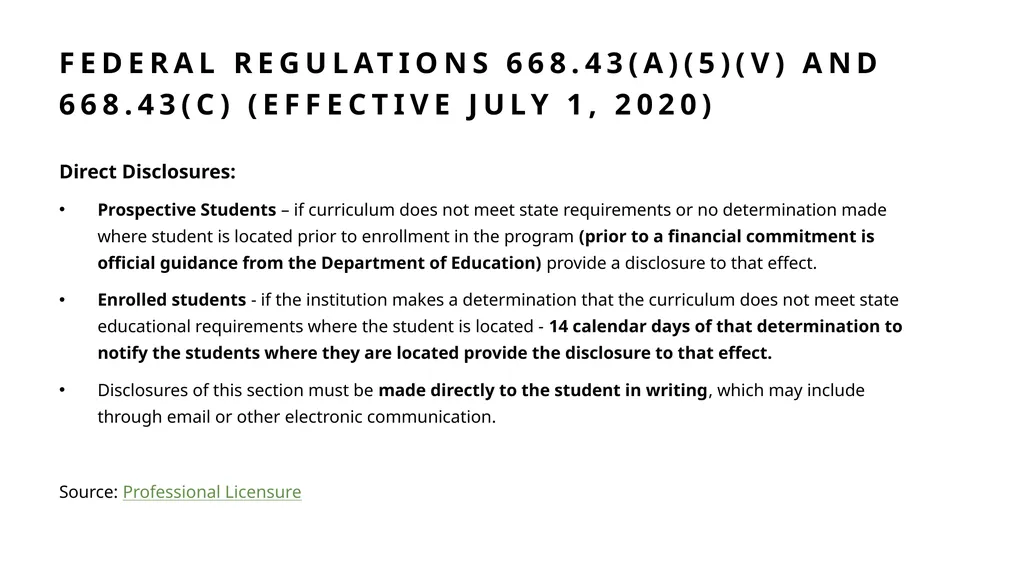 Professional Licensure Disclosure 2025 Alabama - slide 11 of 25