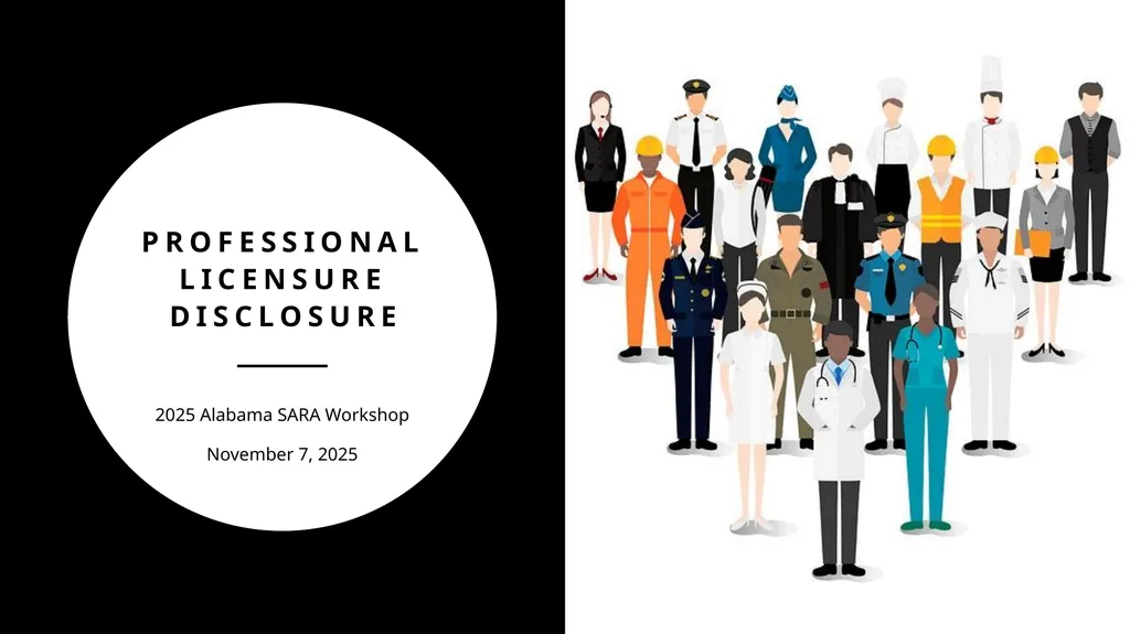 Professional Licensure Disclosure 2025 Alabama - slide 1 of 25