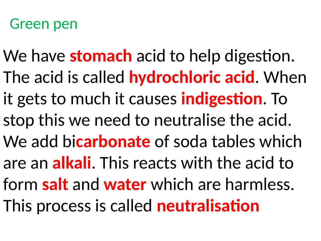 Neutralisation reactions You should have completed - slide 12 of 13