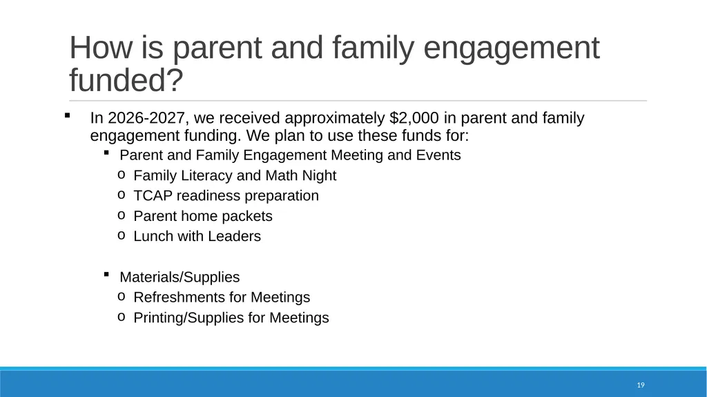 Springdale Elementary School Annual Title I & - slide 19 of 27