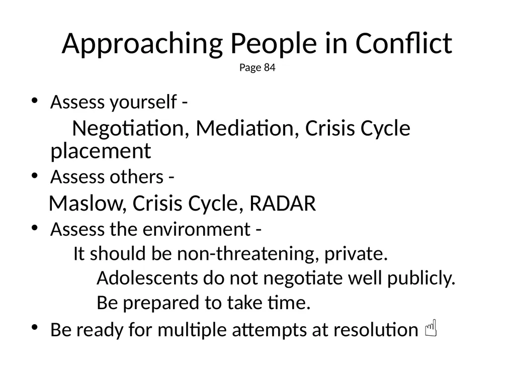 1 The Mandt System® Relational Skills Chapter 1 - slide 101 of 102