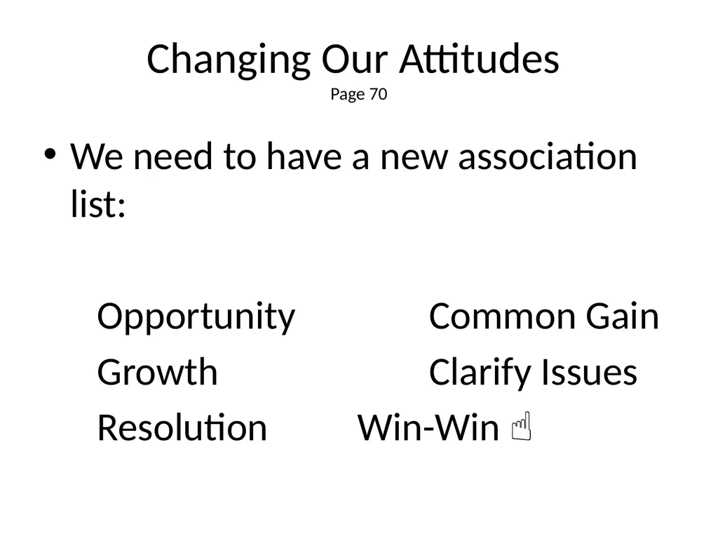 1 The Mandt System® Relational Skills Chapter 1 - slide 79 of 102