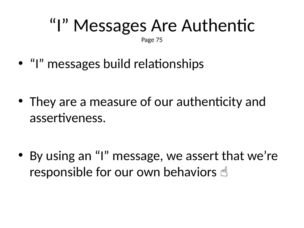 1 The Mandt System® Relational Skills Chapter 1 - slide 91 of 102